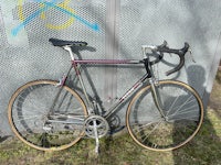 a bike leaning against a fence